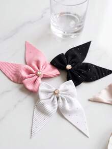 1/4/8pcs/Set Floral Bead Bow Hair Clips Combination, Sweet Hair Accessories - Suitable For Girls And Women, Applicable For Daily Outings And Dates - Multicolor - View 6