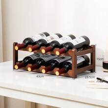 1Pc DIY Hand-Built Bamboo Wine Rack Multi-Layer Wine Rack 1 (6/8/9/12/16 Bottle Wine Rack),Desktop Shelves, Display Stands - View 21