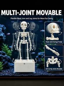 1pc Dancing Skeleton Aquarium Bubbler Fish Tank Ornament (Without Air Pump, Please Don't Buy If You Mind) - Happy Aquarium - View 7