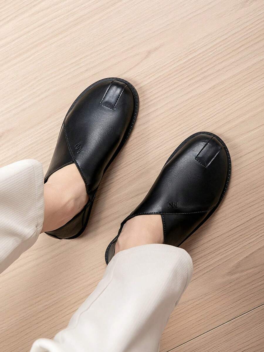 Men's Soft Leather Breathable Loafers, Slip-On Business Casual Commuter Shoes, Everyday Leisure