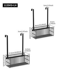 No-Drill Shower Caddy, Black Metal Wall-Mounted Bathroom Storage Rack, Multi-Functional Organizer For Shampoo, Conditioner And Soap, Space-Saving Bathroom Accessories Set - Multicolor - View 2