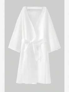 6pcs/4pcs/2pcs/1pc Disposable Bathrobe, Portable Travel Towel, Hotel Bathrobe, Unisex, Suitable For All Seasons, Perfect For Travel And Business Trips - White - View 7