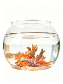 Clear Plastic Betta Fish Tank, Desktop Micro‑Landscape Aquarium, Home Living Room Tabletop Decor Fish Bowl - Clear - View 4