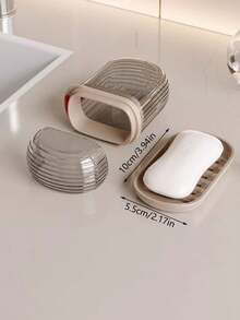 1pc Portable Travel Soap Box, Waterproof With Drainage Rack, Travel Storage Soap Holder With Lid For Business Trips - View 6
