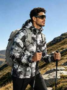 Men's Lightweight Jacket, Breathable And Comfortable Hooded Windbreaker For Outdoor Sports And Casual Wear - Black - View 2