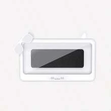 1pc Bathroom Waterproof No-Drill Wall-Mounted Phone Holder Anti-Fog Touchscreen Storage Box, Suitable For Watching Shows During Shower - A - View 9