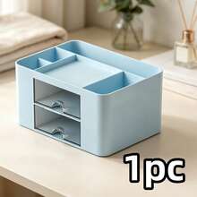 1pc Pink-Drawer-Desktop Storage Box, Cosmetic Storage Box, Desktop Organizer, Suitable For Desktop Storage, School, Home, Office Supplies Organization - Multicolor - View 9