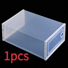 2pcs Thickened Transparent Flip-Top Shoe Boxes, Stackable Shoe Storage Organizer, Easy Installation, Space-Saving Shoe Storage Boxes, Suitable For Closet And Bedroom - Multicolor - View 13