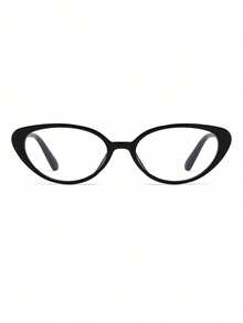 1/2 Pairs Solid Color Cat Eye Transparent Glasses, Unisex, Made Of Casual Plastic Material, Suitable For Daily Wear, Party, Street Style And Other Occasions, A Versatile Accessory Choice - Transparent - View 6