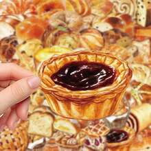32pcs INS Style Baking Bread PET Transparent Decorative Stickers, Food Dessert Creative Patterns, High Definition Printing Clear & Transparent, Waterproof Wear-Resistant Delicate Texture, Gentle Healing Art Style. Suitable For DIY Planner Collage, Scrapbook Creation, Decorating Storage Boxes, Water Bottles, Tablets, Suitcases, Scrapbook Materials, Back To School Artistic Handmade Items. - Multicolor - View 9