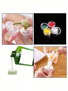 1/6pcs Mini Transparent Cream Jars - Empty Plastic Cosmetic Containers, Transparent Eyeshadow And Lip Balm Sample Jars, Travel Size Cosmetic Samples - Multicolor - View 6