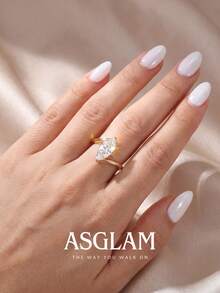 1pc Multi-Function Horse Eye Ring, Suitable For Girls' Daily Wear, Wedding Ceremony, Gift For Girlfriend - Torsional Arm Four-claw Horse Eye - View 6