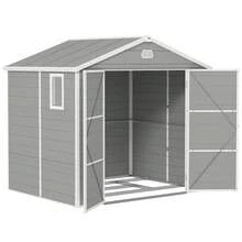 7.9ft X 6.2ft Aluminium Frame And Plastic Wall Shed, With Foundation - Light On-Site - 1 - View 1