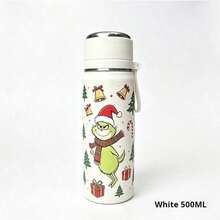 The Grinch Vacuum Cup 4-Color Christmas Vacuum Insulated Water Bottle, Joyful Christmas Style With Carrying Rope Stainless Steel , Double-Wall Reusable Travel Tumbler, Winter Holiday Christmas Gift - Multicolor - View 11