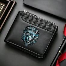 1pc Men's Luxury PU Wallet | Black, Zipper Closure, Multiple Card Slots, Large Capacity, Stitched Design - Perfect Gift For Father, Husband, Brother - Multicolor - View 37