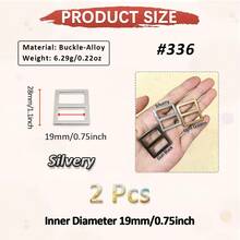 SinHo 2Pcs Pinless Tri-Glide Buckle Alloy, No Needle Rectangle Loop, Hang Plated Belt Adjuster, Webbing Slider, High Quality Hardware For Bag Accessories - Multicolor - View 15