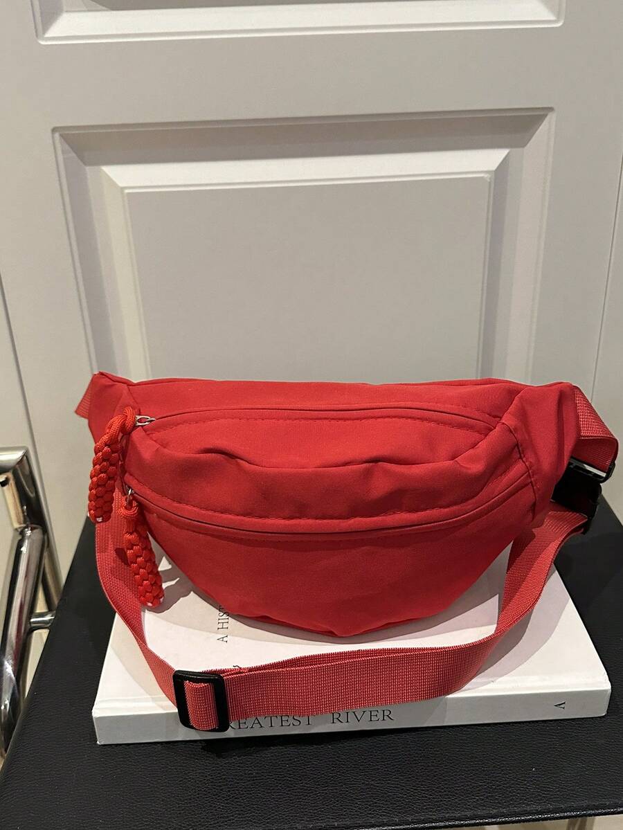 Nylon High Capacity Chest Bag Waist Pack, Unisex Suitable For Daily, Sports, Running, Travel, Leisure Use