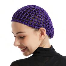 High Elasticity Breathable Crochet Hair Net For Women, Curly Hair Care Sleep Cap, Comfortable Versatile Headscarf - Multicolor - View 5