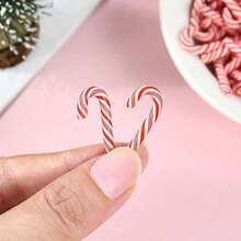 1/10/25pcs Mini Christmas Candy Cane Handmade Decorations, Realistic Candy Cane Hanging Ornaments, Christmas Tabletop Scatter Decor, Red And White Candy Cane Vase Fillers, Party Decorations - View 6