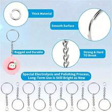 10/50/100pcs Metal Open Jump Rings Connector Key Ring Pendant Jewelry Making Accessories - Silver - View 11