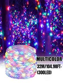 1PC Solar Fairy Light String -32M/22M/17M/12M/7M Outdoor String Light, DIY Copper Wire Material, Waterproof Garden Light, 8 Flashing Modes, Suitable For Gardens, Terraces, Trees, Weddings, Camping, Parties, Parties,Fences,Christmas,Holiday Decoration - Solar String Light - View 43