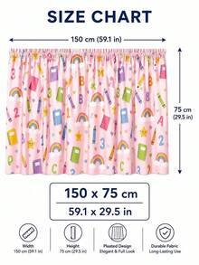 1pc Pink Back To School Rainbow Stationery Desk Skirt, Letter Number Crayon Star Learning Theme Tablecloth, Suitable For Teacher Desk, Classroom Storage Cabinet, Shoe Rack, Party Decoration - Multicolor - View 12