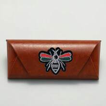 Vintage Handmade Glasses Box, Myopia Fashion Glasses Storage Box, High-End Elegant PU Leather Eyewear Case, All Seasons - Brown - View 15