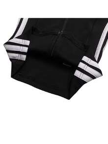 Adidas Women's Sports Jacket WE JKT 3S Stand Collar Zipper Sports Casual Jacket KB7843 - Black/White - View 5