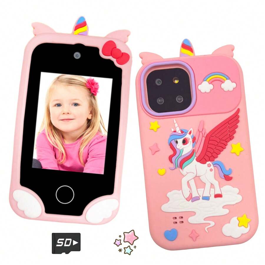Kids Learning Smart Phone Toy With 2.8 Inch HD Screen Dual Camera Video Recording Educational Puzzle Games Lovely Gift For Children - Multicolor - View 1