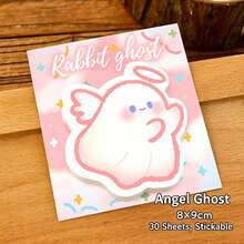 Halloween Ghost Shaped Sticky Notes, Cute Highly Attractive Reusable Adhesive Memo Pads, Student Stationery - one-size - View 13