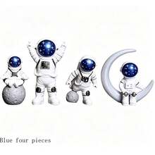 1pc 2D Astronaut Figurine, Suitable For Home Decor, Modern European Style, Birthday Gift, Premium Halloween Gift, Excellent Halloween Gift, Room Decor, Wall Decor, Home Decor, Bedroom Decor Figurine - A - View 2