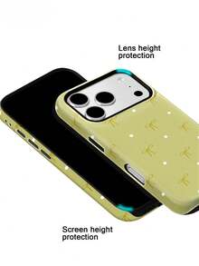 Koolife Bow-Print Phone Case Featuring A Dual-Sided Glossy Hard Shell Made Of PC And TPU; Scratch-Resistant, Wear-Resistant, And Impact-Resistant; Compatible With IPhone 11, 12, 13, 14, 15, 16, 17,18 Series (Including Pro And Pro Max Models). - Green - View 5