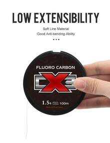 Kingdom 1pc CX3 Fluorocarbon Fishing Lines 50m Super Smooth & Stiff Monofilament Leader Carbon Fishing Line Invisible Sinking Line - Clear - View 5
