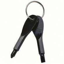 2pcs Keychain Mini Screwdriver, Flat & 2-In-1, Portable Outdoor Tool, Small Screwdriver Pendant, Household Portable Disassembly Tool - A - View 4