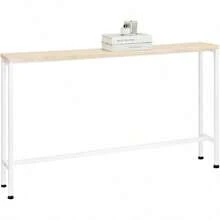 Konsolentisch schmal 120x80x20cm für Flur - Helles Holz - Übersicht 1