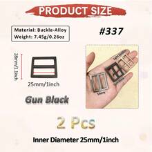 SinHo 2Pcs Pinless Tri-Glide Buckle Alloy, No Needle Rectangle Loop, Hang Plated Belt Adjuster, Webbing Slider, High Quality Hardware For Bag Accessories - Multicolor - View 23