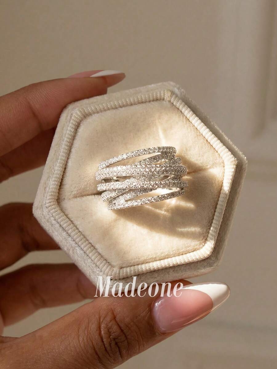 MADEONE 1pc Vintage Line Wrapped Ring, Unisex, Suitable For Daily Wear, Party Accessory, High-Quality Ring Jewelry Gift