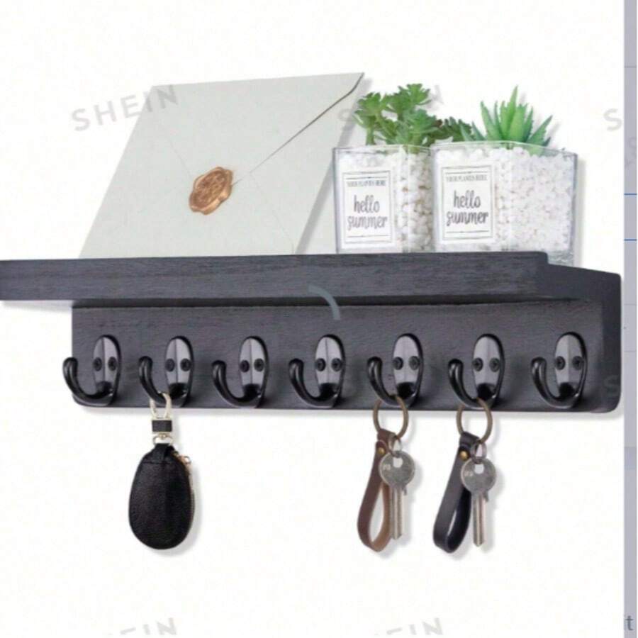 Wooden Storage Hooks, Convenient For Hanging And Easy To Access - 7 Hooks - View 1