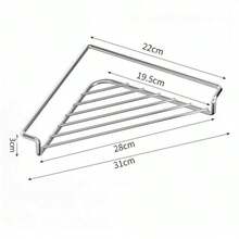1pc Triangle Sink Corner Storage Rack With Drain Tray, Metal Sponge Holder, Kitchen Countertop Organizer For Dishcloth, Brush And Daily Supplies - Multicolor - View 9