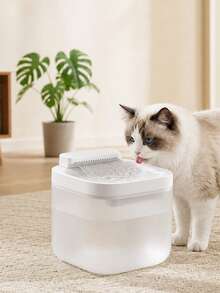 3L/101.45Oz Automatic Filtration Cat Water Fountain, Smart Cat Water Dispenser With Filter, USB Powered Circulating Filtration Water Fountain, Quiet Water Pump, Suitable For Cats And Small Dogs - Waterfall Style - View 2