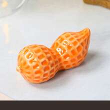 1pc Ceramic Peanut Chopstick Holder, Chopstick Rest, Cute Ceramic Ornament, Home Decor, Ceramic Tabletop Decoration, Chopstick Spoon Fork Storage Rack - View 9