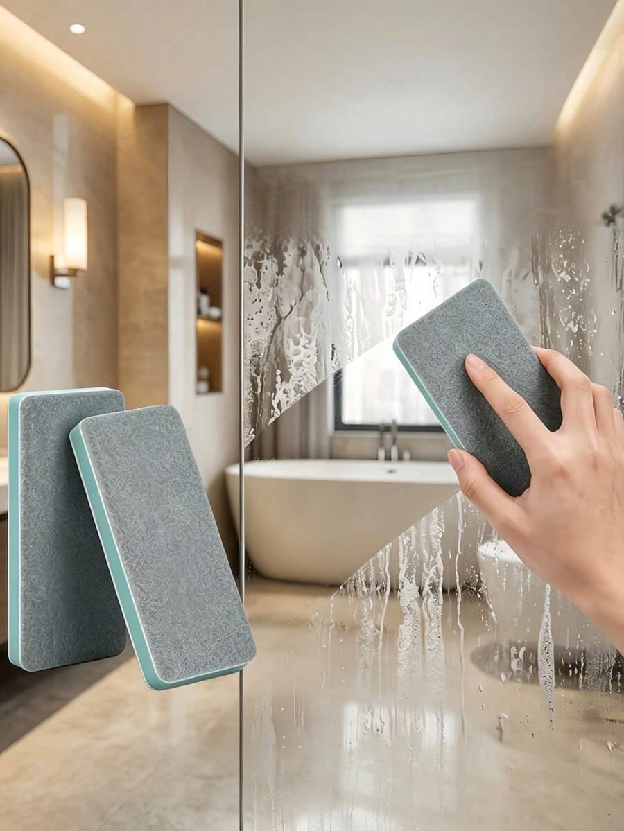 Glass Cleaning Brush, Multi-Functional Window Glass Cleaning Tool, Reusable Cleaning Cloth Towel, Home Use, Bathroom Mirror, Shower Room, Tile, Bathroom Home Halloween Decor, Bathroom Accessories, Travel Essentials