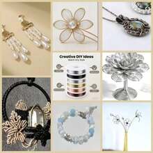 3 Rolls Jewelry Wire Set, 5m Per Roll, Fade Resistant, Jewelry Making Material - Fine Soft Flexible Beading & Wrapping Wire, Metallic Colored Wire, Suitable For Handmade, Art, Bracelet, Beading, Crafting, 0.5mm - Gold Silver Light Gold - View 8
