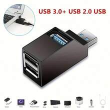 USB Hub Charger Direct Plug Portable Multi-Port USB 3.0 Hub High-Speed External USB Splitter Expander 1-To-3 For Laptop Desktop Computer And Other Accessories Multi-Function Hub - A - View 7