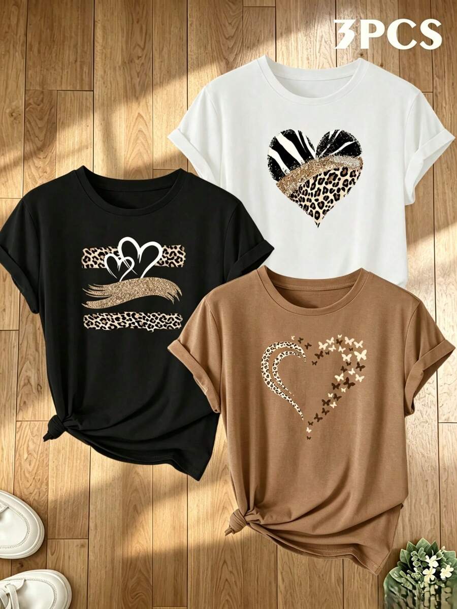 Women T-Shirts - Black (Printed Pattern) Pack Of 1 - View 1