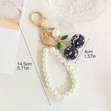 Women's Minimalist Fruit Pearl Chain Keychain, Creative Girl Best Friend Bag Charm Accessory - Multicolor - View 8