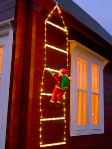 Christmas Fairy Lights, Christmas Trapezoid Lights, Suitable For Christmas Party, Window/Wall/Door/Home Decor/Room Decor/Living Room Decor/Holiday Party Decoration Lighting (USB Interface, Battery Not Included) - Christmas Ladder Lights - View 6