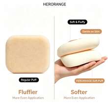 HERORANGE Baking Series Cushion Puff, Unique Cookie Shape, Wet‑Dry Dual‑Use, Minimizes Powder Waste, Soft Comfortable Sponge For Foundation And Setting Powder Makeup - Multicolor - View 9