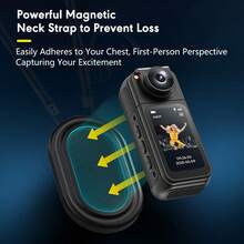 1080P Action Camera With HD Image Quality, 1.47-Inch Mini Camera HD Display, Supports Photo And Video Recording, Suitable For Daily Vlog, Sports, Travel, Art Recording And More - View 11
