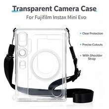 1 pieza Estuche protector rígido transparente para cámara instantánea mini con correa para el hombro - Ver 1